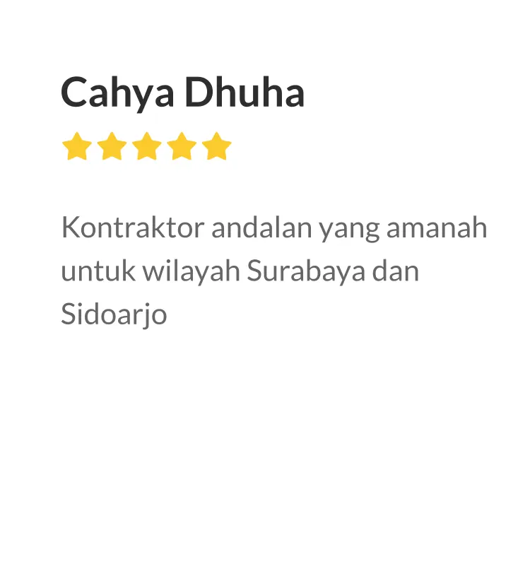 Testimoni, Review Pelanggan Customer Mandiri Nindya Utama, PT. Mandiri Nindya Jaya, Kontrak Desain Interior Arsitektur Terpercaya Surabaya Sidoarjo Jawa Timur