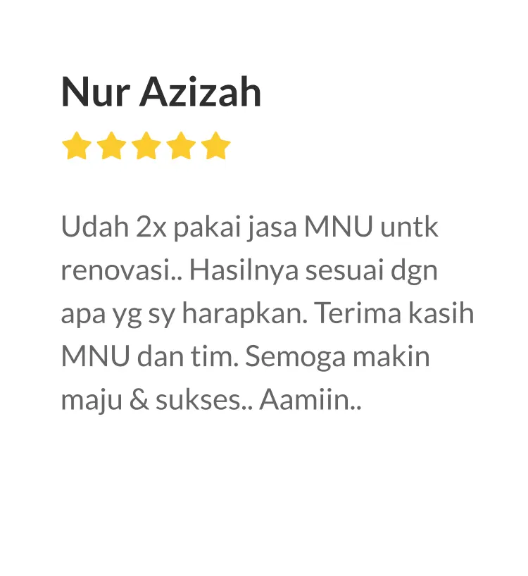 Testimoni, Review Pelanggan Customer Mandiri Nindya Utama, PT. Mandiri Nindya Jaya, Kontrak Desain Interior Arsitektur Terpercaya Surabaya Sidoarjo Jawa Timur